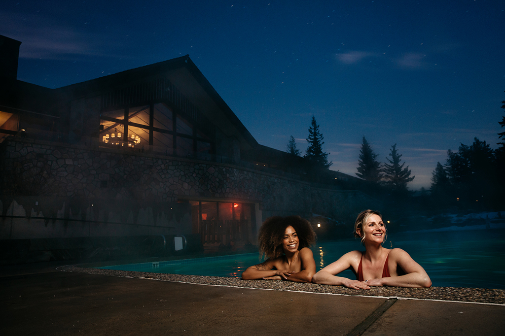 Pool and hot tub at Fairmont Jasper Park Lodge
