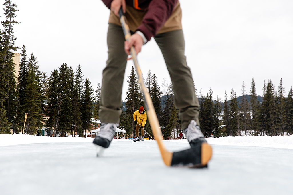 Skating Winter Activity Mildred Lake - Fairmont Jasper Park Lodge