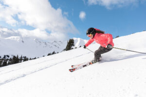 Winter downhill ski near Jasper.