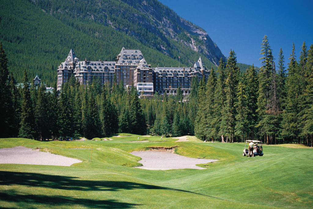 Golf course at the Fairmont Banff Springs in Spring and Summer