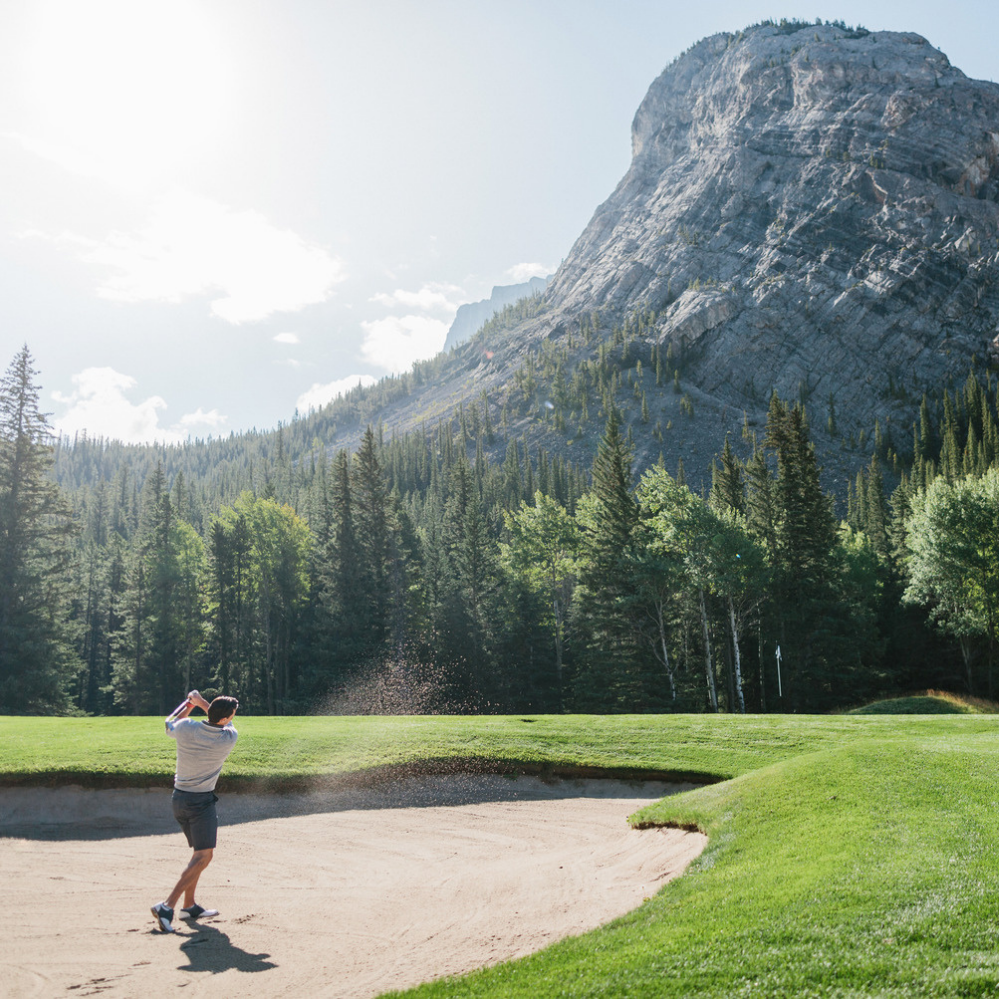 Golfing at the Fairmont Banff Springs Golf Course