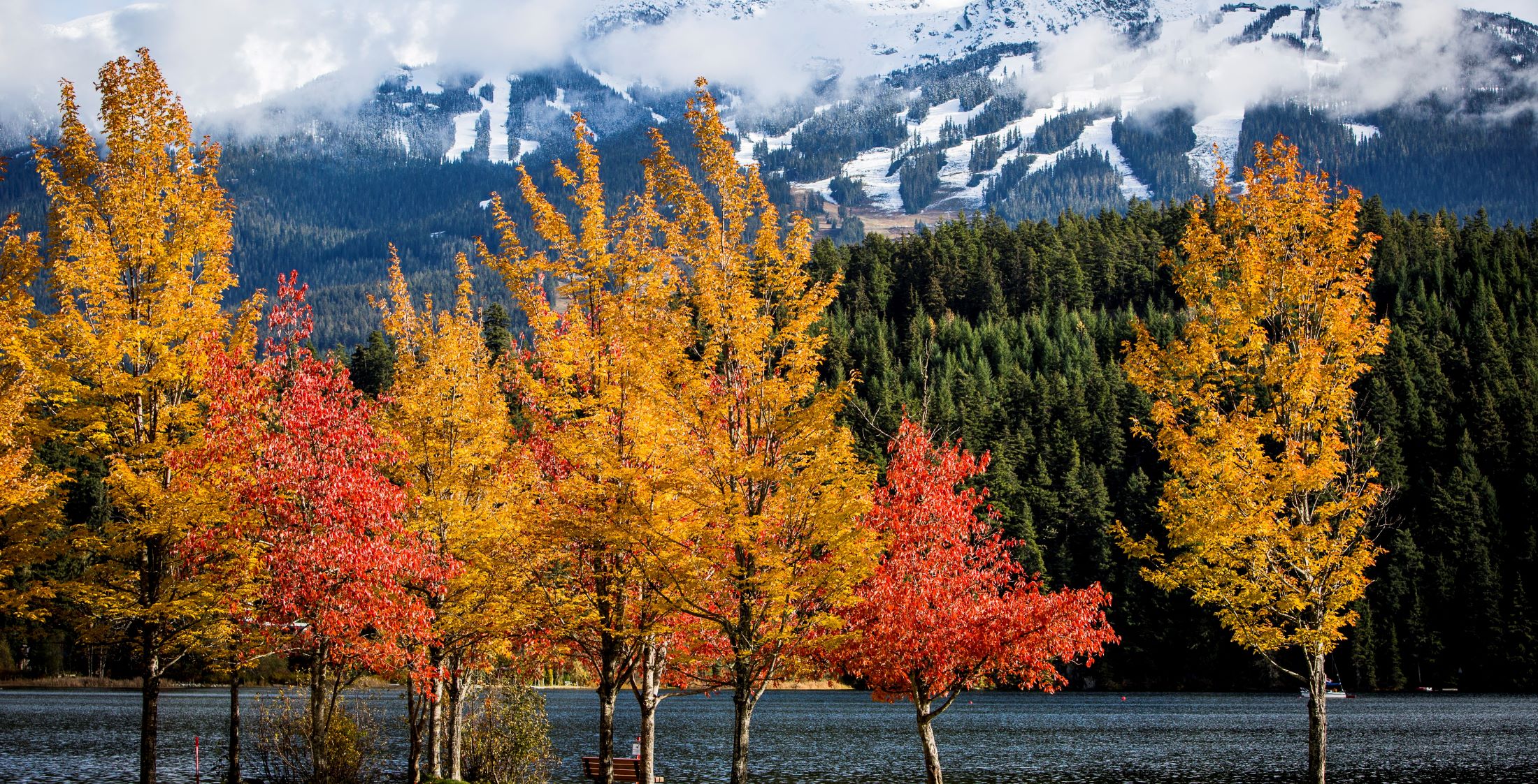 Whistler Fall & Autumn beaches and lakes, photo by Tourism Whistler/Justa Jeskova