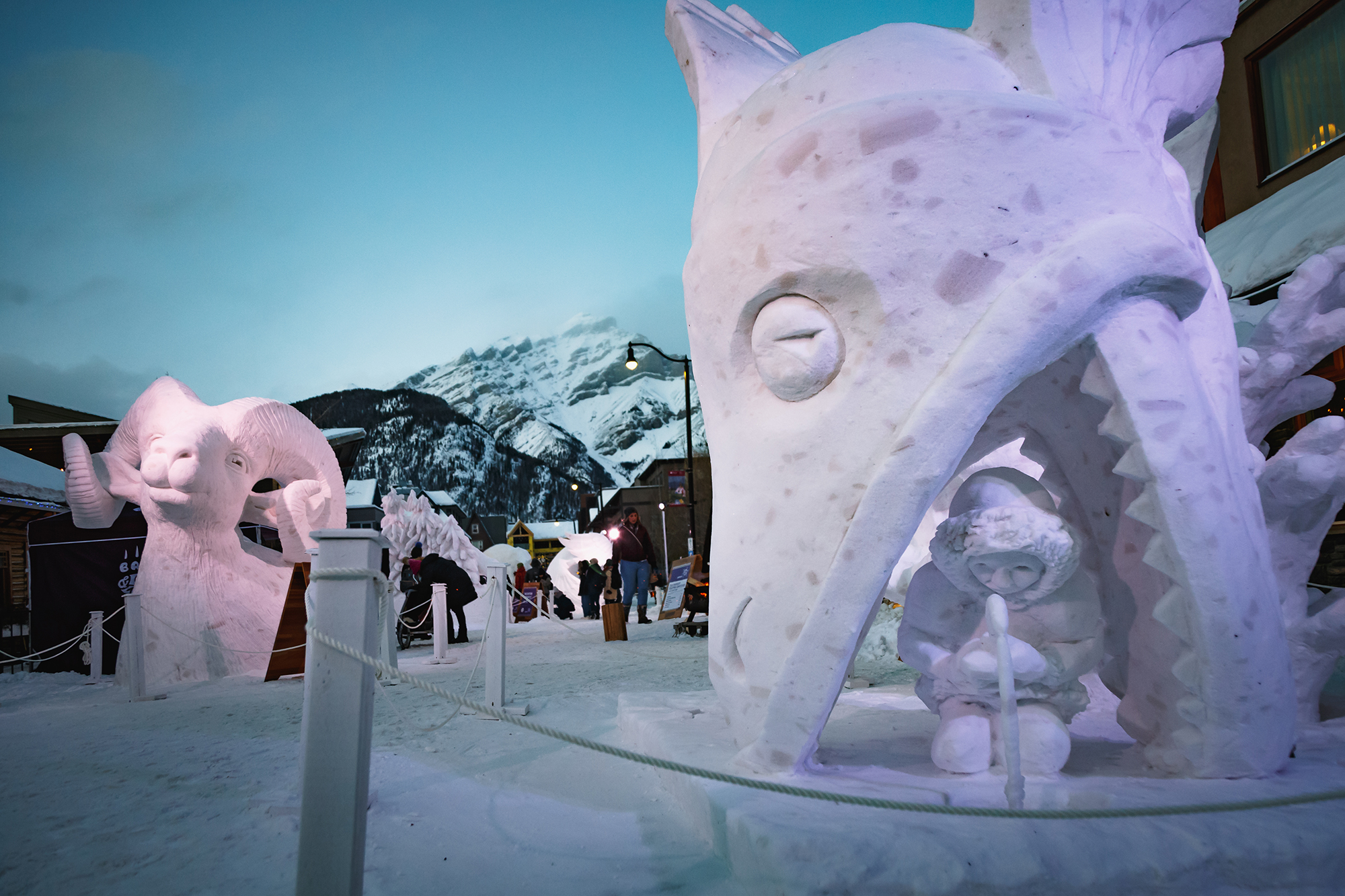 Banff SnowDays winter Snow and Ice Sculptures